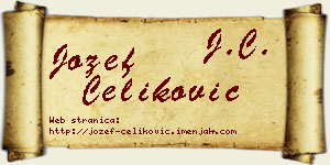 Jožef Čeliković vizit kartica